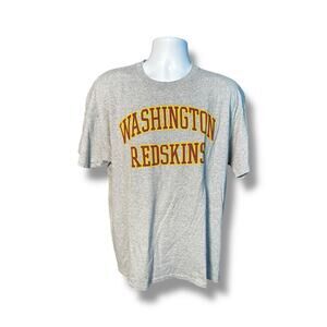 NFL Team Apparel Washington Redskins Short Sleeve Gray Graphic T-shirt XL